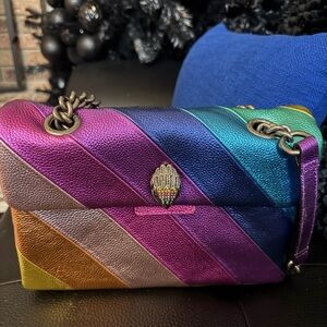 Kurt Geiger Rainbow Striped Shoulder Bag